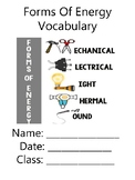 Energy Vocabulary Cards