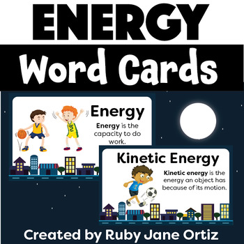 Preview of Energy Word Wall Cards