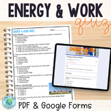 Energy & Work Quiz