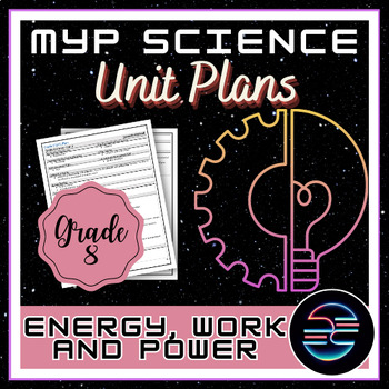 Preview of Energy Work and Power Unit Plan - Grade 8 MYP Middle School Science