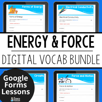 Preview of Energy & Force and Motion Digital Vocabulary Resources Bundle | 3rd 4th Grade