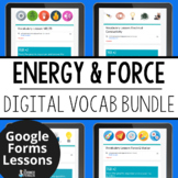Energy & Force and Motion Digital Vocabulary Resources Bun