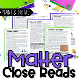 Energy and Matter Close Reads