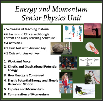 Preview of Energy and Momentum Unit - Complete SENIOR Physics Bundle