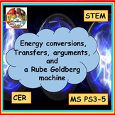 Energy conversions, transfers, arguments, and a Rube Goldb