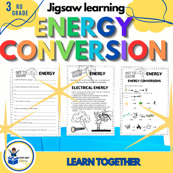 Preview of Energy types, conservation + transformations worksheets/ activity 4th grade