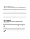 Endothermic And Exothermic Reactions Worksheets | TpT