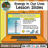 Energy in Our Lives for Google Slides™ (Grade 1 Science)