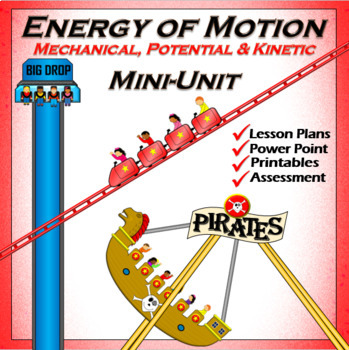 Preview of Energy of Motion Mini Unit - PPT, Lesson Plans, Printables and Test