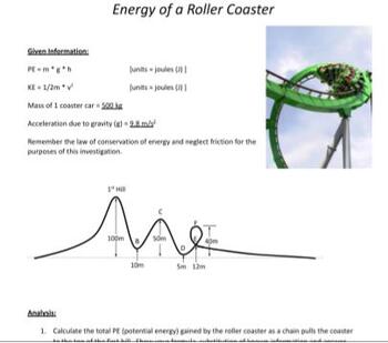 Energy of a Roller Coaster Activity by Storyline Science Explorations