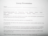 Energy presentations- Sources of energy