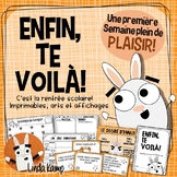 Back to School First Day Activities for Enfin, Te Voilà! FRENCH