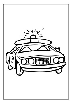 Engage Kids with Diverse Fleet: Printable Police Car Coloring Sheets ...