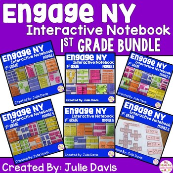 Preview of Engage NY 1st Grade Math Interactive Notebook Bundle