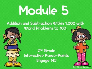 Preview of Engage NY, 2nd Grade Math, Module 5, Lessons 1- 20, PowerPoints, Updated