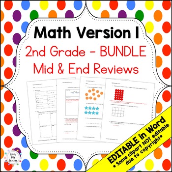 Preview of Engage NY 2nd Grade Math Version 1 Mid & End-of-module review - BUNDLE