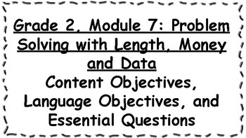 Preview of Engage NY 2nd Grade, Module 7 Content & Language Objectives, Essential Questions