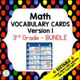 Engage NY 3rd Grade Math Vocabulary Word Wall – BUNDLE - EDITABLE
