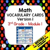 Engage NY 3rd Grade Math Vocabulary Word Wall – Module 1 -