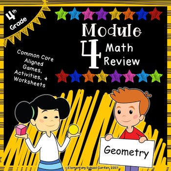 Preview of Engage NY 4th Grade Module 4 Review Pack - Angle Measure & Plane Figures