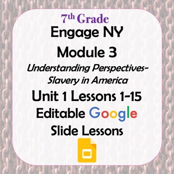 Preview of Engage NY 7th grade ELA Module 3 Unit 1 Google Slides