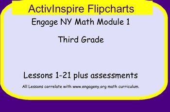 Preview of Engage NY ActivInspire Module 1 Lessons 1-21 3rd Grade