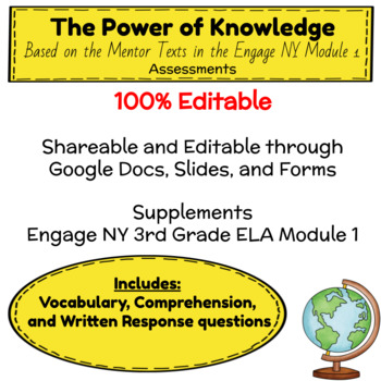 Preview of Digital & Printable Engage NY Grade 3 ELA Module 1 Assessments