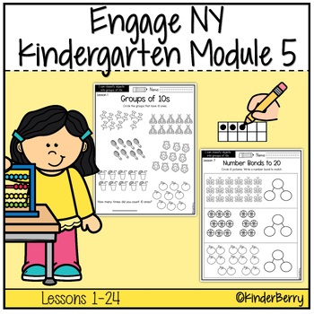 Preview of Engage NY Eureka Kindergarten Math Module 5 Bundle