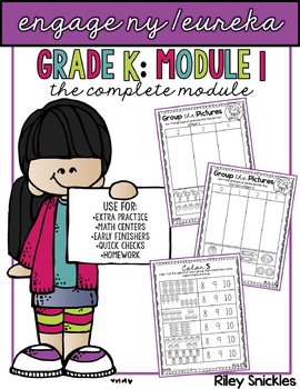 Preview of Engage NY/ Eureka Kindergarten: Module 1- The COMPLETE Bundle
