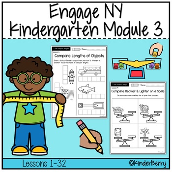 Preview of Engage NY Eureka Kindergarten Math Module 3 Bundle