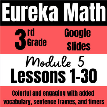 Preview of Engage NY (Eureka) Math 3rd Grade Module 5 Lessons 1-30 slides