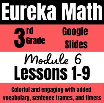 Preview of Engage NY (Eureka) Math 3rd Grade Module 6 Lessons 1-9 Google Slideshows