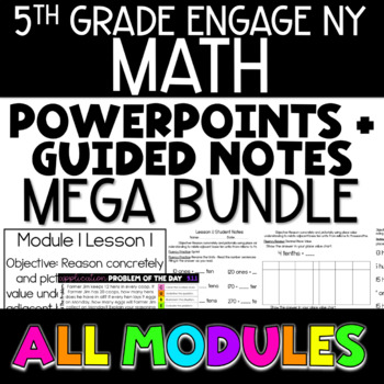 Preview of 5th Grade Math PowerPoints and Notes GROWING YEAR LONG BUNDLE Engage NY Eureka