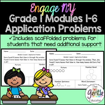 Preview of Engage NY Eureka Math Application Problems 1st Grade Modules 1-6 BUNDLE