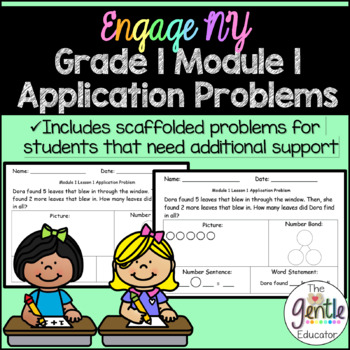 Preview of Engage NY Eureka Math Application Problems 1st Grade Module 1 (with scaffolding)