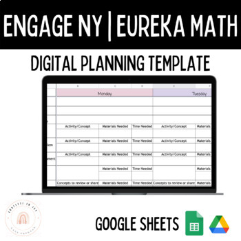 Preview of Engage NY | Eureka Math DIGITAL Planning Template