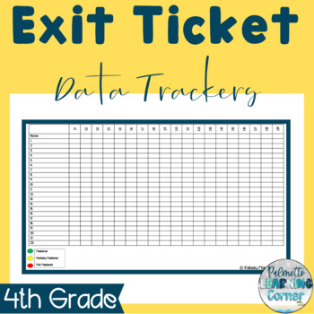Preview of 4th Grade Math Exit Ticket Data Trackers