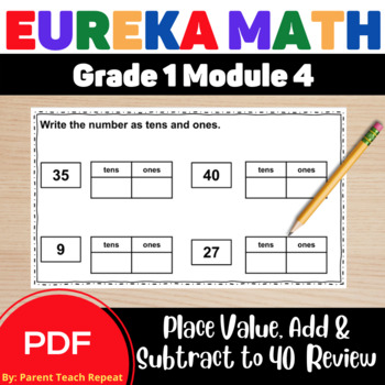 Preview of Engage NY {Eureka} Math Grade 1 Module 4 Quick Lesson Review Add Subtract to 40