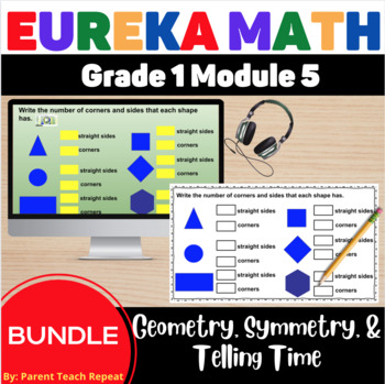 Preview of Engage NY {Eureka} Math Grade 1 Module 5 Digital Printable Review with AUDIO