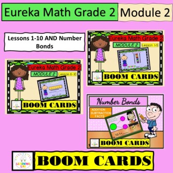 Preview of Eureka Math Grade 2 Module 2 Boom Cards BUNDLE