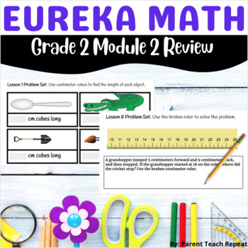 Preview of Engage NY {Eureka} Math Grade 2 Module 2 Review Packet Measurement Add Subtract