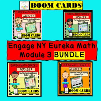 Preview of Eureka Math Grade 2 Module 3 BOOM CARDS BUNDLE