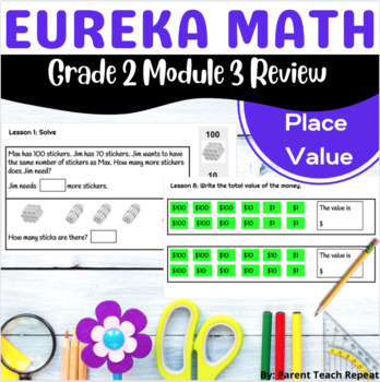 Preview of Engage NY {Eureka} Math Grade 2 Module 3 Review Packet Place Value