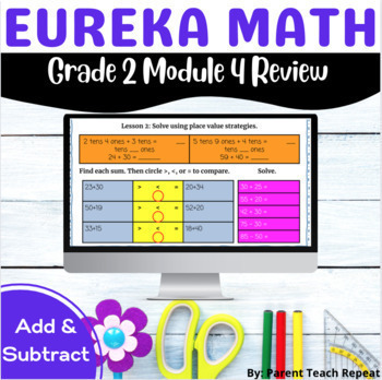Preview of Engage NY {Eureka} Math Grade 2 Module 4 Digital Review Test Word Problems