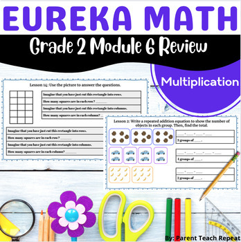 Preview of Engage NY {Eureka} Math Grade 2 Module 6 Review Packet Multiplication Division