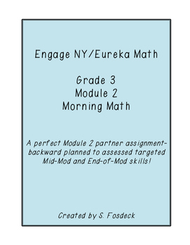 Preview of Engage NY/Eureka Math Grade 3 Module 2 Partner Morning Math Pack
