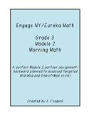 Engage NY/Eureka Math Grade 3 Module 2 Partner Morning Math Pack