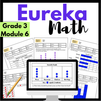 Preview of Engage NY {Eureka} Math Grade 3 Module 6 Review Packet Data