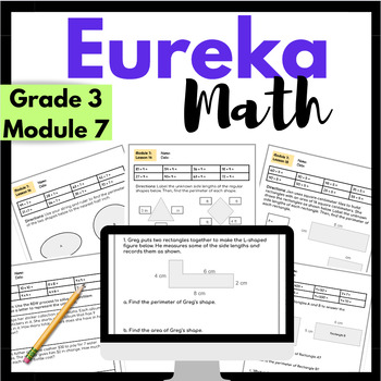 Preview of Engage NY {Eureka} Math Grade 3 Module 7 Review Packet Geometry