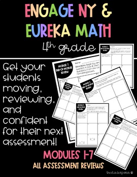 Preview of Engage NY/Eureka Math - Grade 4 - Assessment Review Bundle - Modules 1-7